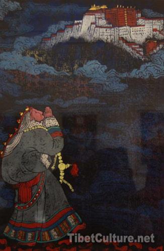 “祥巴”作品《易西嘉洋：阿媽的圣地》。 （攝影：楊月云）