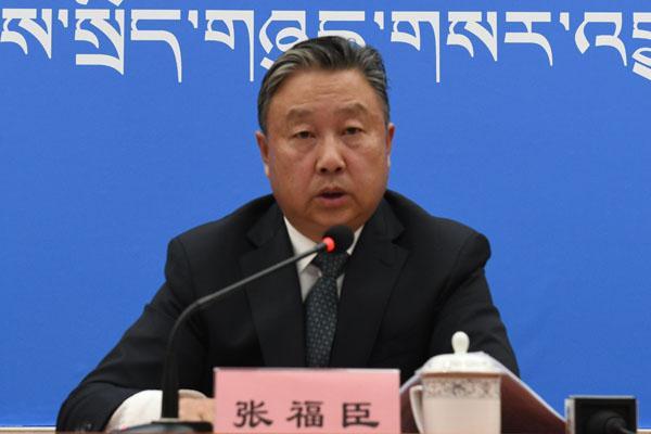 新聞發(fā)言人：西藏山南市副市長、市脫貧攻堅指揮部部副指揮長 張福臣.jpg